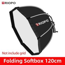 소프트 박스 조명 조명판 촬영 유투브 배경천 triopo 90cm 120cm 접이식 softbox 브래킷 마운트 octagon soft box handle for canon, ks 120cm