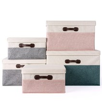 인블룸 투톤 린넨천 접이식 리빙박스, 초특대형 그린