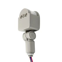 12V 110V 220V 모션 센서 PIR 움직임 감지기 자동 적외선 벽 마운트 타이머 야외 LED 모션 센서 조명 스위, 03 gray_02 AC 85-265V