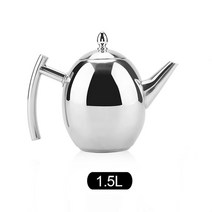 약탕기 차탕기 중탕기 홍삼만들기 스테인레스 스틸 찻주전자 1.5l 차 커피 물 음료 용기 이동식 메쉬 필터, 01 1.5L