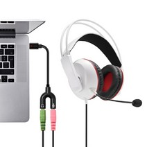 네모라 C타입 TO 3.5mm Y잭 변환 케이블 AUX, 블랙