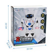 20cm 미니 로봇 깜박이는 led 조명 댄스 지능형 모델 전기 시뮬레이션 교육 로봇 장난감, 소매 상자