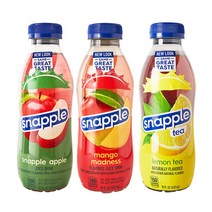 스내플 3종(PET) 473ml x 12ea(애플+망고매드니스+레몬티)+사은품증정