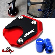 호환 수입차부품 혼다 cbr650r cbr 650r 650f 500r cbr650f cbr500r 2013-2021 오토바이 액세서리 킥스탠드 풋 사이드 스탠드 확대 패드, 골드 콤보