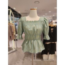 [SOUP]숲 스퀘어넥 반팔 블라우스 SZ5SS31