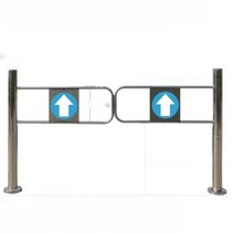 마트 병원 수동 게이트 스윙 도어 바리게이트 슈퍼마켓 단방향 도어 장치 입구 출구 도어, 전체 폭 1.4m 세트