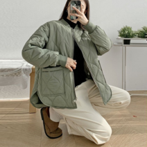 NewCare 여성 누빔점퍼 자켓 깔깔이 집업자켓 루즈핏점퍼