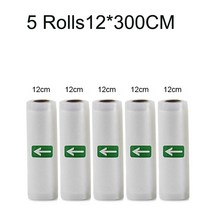 수비드머신 Sous Vide식품 보관 진공 포장기 롤 백 길이 300CM, 5 roll 12x300CM