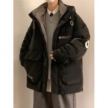 남자 겨울 경량 숏 패딩 슬림핏 오리털 후드 도톰 카고 방한복 캐주얼 아우터 패딩 점퍼 빅사이즈