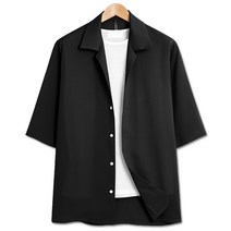 [당일출고] 탑보이 데일리 오픈카라 오버핏 7부셔츠 (JL065)