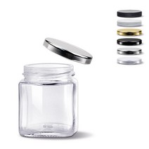 미르코리아 미니사각러그 유리병 골드캡, 100ml, 2개