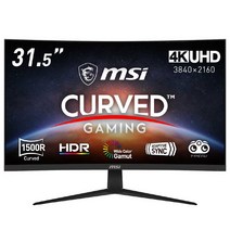 MSI 게이밍 모니터 [31.5형 4K(3840×2160) 와이드 곡면형]G321CUV