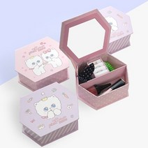 6000 핑크베베 지함 보석함 사각지함 쥬얼리함 보관함 반지 팔찌 목걸이 악세서리 여아 선물