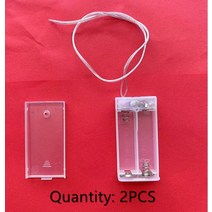 납산 배터리 2x AA 4.5V 배터리 홀더 박스 (스위치 포함) 리드 투명 라인이 새로운 케이스, 03 2PCS