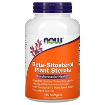 NOW Foods 베타시토스테롤 식물 스테롤 소프트젤 180정, 180 개