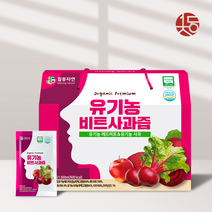 유기농 즙장인 일등자연 레드비트즙 비트사과즙, 80ml, 30포
