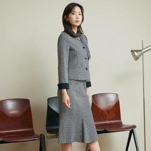 [베스띠벨리] 22F/W 슬릿 미디 머메이드핏 트위드 스커트 BFS1314NAP