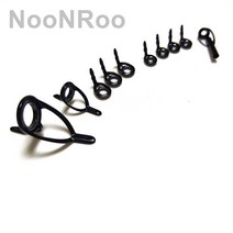 문어낚시대 NooNRoo 배스로드 주조 낚시대 가이드 키트 스테인레스 스틸 DIY 수리 막대, 03 Black color_01 size 4-1.0
