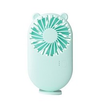 휴대용 캠핑용 선풍기Cute Pet Fan 800mAh Battery Charging Outdoor Air Cooler USB Portable Mini Air Co, 02 Green Bear
