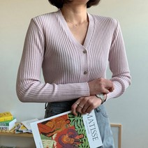[에디트샵] 4컬러심플골지가디건_아이보리 퍼플 베이지 블랙