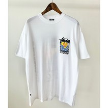 스투시 CAMELIAS 티셔츠 ST021005 화이트 MENS