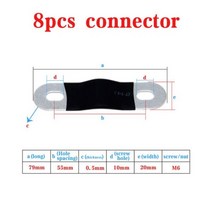 리튬 3.2V Lifepo4 배터리 커넥터 90Ah 160Ah 200Ah 202Ah 용 순수 구리 니켈 보드 버스 바 절연 PVC 포함 4-16 개, 8pcs Copper sheet
