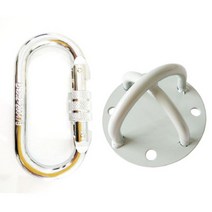 외줄타기 극기훈련 밧줄 고정 크로스핏 박스 거치대 주짓수 레슬링 유도 피트니스 훈련 외줄오르기, 고정판 + O형 잠금장치