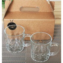 단체선물 답례품 유리컵 머그컵 2개 세트