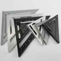 미스터죠 미스터죠 목공용 삼각자 스피드 스퀘어 각도자 연귀자 직각 퀵스퀘어 MT-512, 7인치 블랙(MT-512)