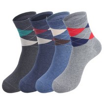 바보사랑 앵클 아가일 패턴 남성 중목양말 CHM M413.디꾸보