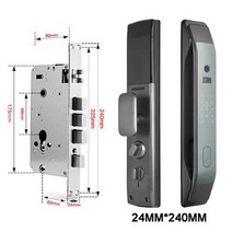 도어락 키없는 자물쇠 aisuo z6 tuya wifi 원격 잠금 해제 임시 암호 지문 자기 카드 암호 키 완전 자동 스마트 도어 잠금, 24