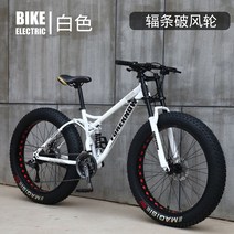mtb 펫바이크 광폭타이어 자전거 오프로드 산악 바퀴큰, 24속, 24인치, 화이트(스포크휠)