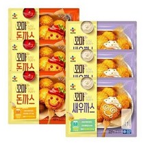 CJ 꼬마돈까스 400g x3   꼬마새우까스 250g x3, 1세트