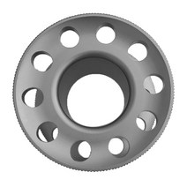 2x 스쿠버 다이빙 블랭크 핑거 테크 스풀 다이빙 스노클링 가이드 라인 릴 그레이, 1개, 회색