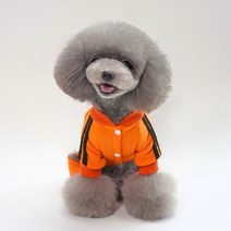 런웨이멍멍 강아지 슈퍼스타 기모 올인원 1월25일(수) 발송 추리닝 올인원, 주황