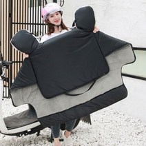 뽀마 오토바이 무릎바람막이 핸들토시, 블랙