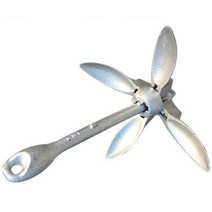 선박용 닻 앵커 보트 접이식 정박 로프세트 폴딩 카약, 2.5kg 닻