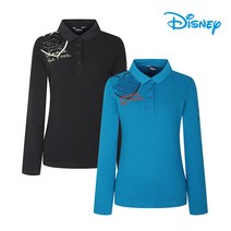 디즈니골프 디즈니골프 여성 골프 캐릭터 하트 프린팅 포인트 스판 티셔츠 DJ4LTS031