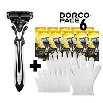 도루코 페이스 6 휴대용면도기 날면도기+지퍼백 증정, 10개, 1개입