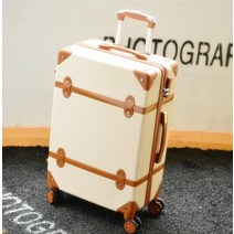 폴리카보네이트캐리어 유럽 해외 여행 준비물 TRAVEL TALE-여성용 하드 레트로 롤링 수하물 세트 화장품