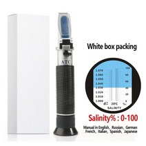 디지털 정밀 염도계 소변 염도 굴절계 바다 염분 측정기 해수 및 해양 어류 수족관 용, lec-118-화이트