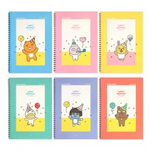 [문구조아] 카카오프렌즈 해피모먼트 신학기 스프링 노트 어피치, 6개