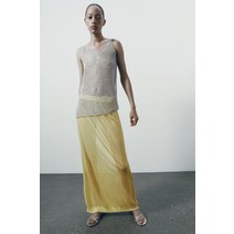 독일 자라 ZARA NET 라메 실 니트 탑 197162