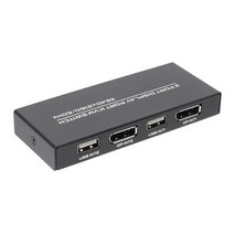 displayport kvm 스위치 4k60hz dp usb 스위처 2 컴퓨터 공유 키보드 마우스 프린터 및 울트라 hd 모니터, 푸른