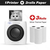 Paperang-304Dpi P2 P1 포켓 포토 프린터 미니 블루투스 휴대용 모바일 열전사 사진 영수증 메모 노트 라벨, 02 Add 3White Paper