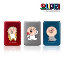 아트박스/바톤즈 오니기리 보조배터리 전기 휴대용 손난로 5000mAh HOT9, 크오_레드