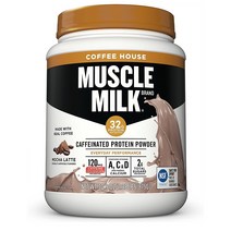 머슬 밀크 커피 프로틴 파우더 875g 모카 라떼 Muscle Milk Coffee House Caffeinated Protein Powder