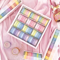홈콩 파스텔 다꾸 마스킹 테이프 20색 L 1개 1SET, L 1개1SET 10mm X 2m