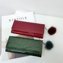 본베어마켓 악어무늬 가죽여자지갑 장지갑 여성지갑 선물용지갑 고급스런여자지갑