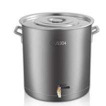 수도꼭지 업소용 곰솥 스테인레스 벨브 육수통 대형, 40*40=49L【304배럴】싱글 수도꼭지 [60-65